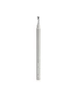 Amana tool 51647 CNC SC Spiral O Single Flute, Plastic Cutting 3/32 D x 1/4 CH x 1/8 SHK x 2 Inch Long Up-Cut Router Bit with Mirror Finish