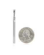 Amana tool 51781 SC CNC Spiral Double O Flute, Plastic Cutting 1/8 Dia x 1/2 CH x 1/8 Shank x 2 Inch Long Down-Cut Router Bit