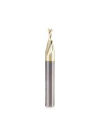 Amana tool 51850-Z CNC SC Spiral Double O Flute, Aluminum Cutting 1/8 D x 1/4 CH x 1/4 SHK x 2 Inch Long Up-Cut ZrN Coated Router Bit with Mirror Finish
