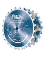 Amana tool 658060C Electro-Blu Coated Carbide Tipped Prestige Dado 8 Inch D x 24T H- ATB, 5/8 Inch Bore, Complete Dado Set