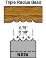 1/8 radius triple bead profile