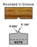 rounded v groove profile