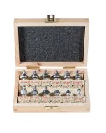 Amana MRS-1000 12-Piece Carbide Tipped Miniature 1/4 Inch Shank Router Bit Set