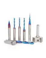 Amana tool AMS-224 8-Pc CNC Premium Router Bit Set, 1/4 Inch Shank