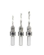 Amana tool AMS-623 3-Pc Carbide Tipped Countersink Set, Round Shank