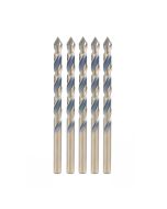 Amana tool HSS1524 HSS Dril Bit 5 Pack 1/4 D x 2-7/16 CH x 1/4 Shank for Plastic
