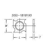 SOUTHEAST TOOL SISG-1818195 Spur/Grooving Knife, 18 x 18 x 1.95 (Box of 10)