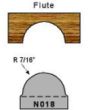 N018 7/16 radius flute profile