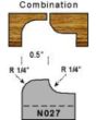 1/4 radius combination profile