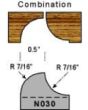 7/16 radius combination profile