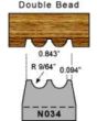 9/64 radius double bead profile