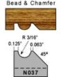 3/16 radius bead and chamfer profile
