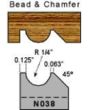 1/4 radius bead and chamfer profile