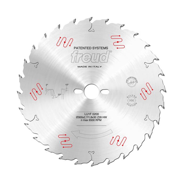 Freud LU1F02 300 mm Carbide Tipped Blade to Cut Solid Wood. Thin kerf