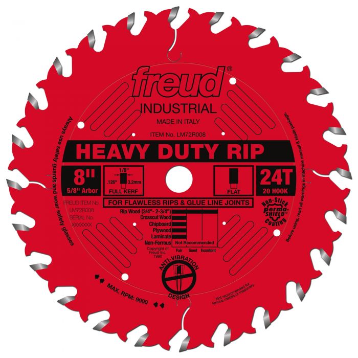 Freud LM72R008 8" Heavy-Duty Rip Blade
