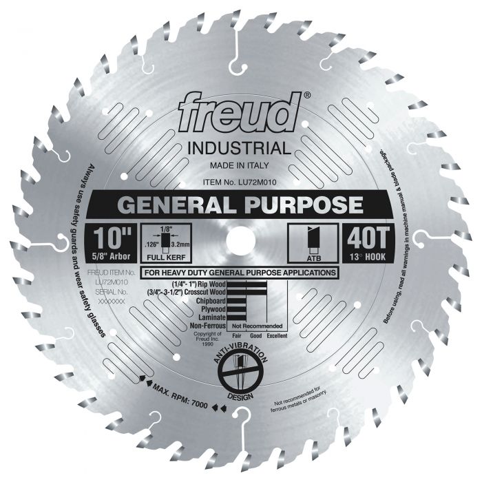 Freud LU72M010 10" General Purpose Blade