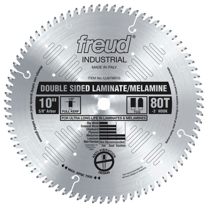 Freud LU97M010 10" Double Sided Laminate/Melamine Blade