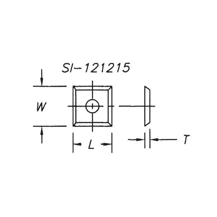 SOUTHEAST TOOL SI-1717203 Insert 17 x 17 x 2 W/3mm Hole - 10 per Box