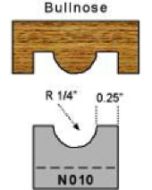 1/4 inch radius bullnose