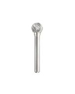 Amana tool BURS-158 Bal Shape SC Head 1/2 D x 7/16 CH x 1/4 SHK x 2-1/4 Inch Long Double Cut SD Burr Bit