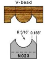 N023 5/16 radius V bead profile