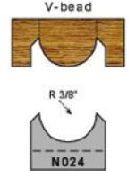 3/8 inch radius v bead profile