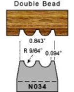 9/64 radius double bead profile