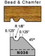 1/8 radius bead and chamfer profile