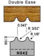 3/32 radius double ease profile