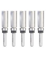 Amana tool 45461-5, 5-Pack Carbide Tipped Flush Trim Plunge Template 1/2 D x 1-1/4 CH x 1/4 Inch SHK w/ Upper Bal Bearing Router Bits