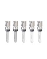 Amana tool 45487-5, 5-Pack Carbide Tipped Flush Trim Plunge Template 1/2 D x 1/2 CH x 1/4 Inch SHK w/ Upper Bal Bearing Router Bits