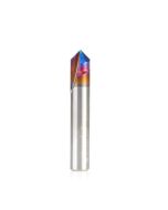 Amana tool 45625-K SC Spektra Extreme tool Life Coated V-Groove 90 Deg x 1/4 D x 1/8 CH x 1/4 Inch SHK 2-Flute Router Bit