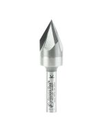 Amana 45730 Carbide Tipped V Groove Signmaking & Lettering 60 Deg x 9/16 Dia x 7/16 x 1/4 Inch Shank