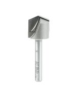 Amana 45798 Carbide Tipped Double Edge Folding V Groove 22.5 Deg x 23/32 Dia x 1/4 Inch Shank