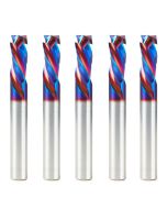 Amana tool 46011-K-5, 5-Pack CNC SC Spektra Extreme tool Life Coated Compression Spiral 3/8 D x 7/8 CH x 3/8 SHK x 3 Inch Long 3 Flute Router Bits