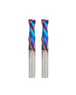 Amana tool 46172-K-2, 2-Pack CNC SC Spektra Extreme tool Life Coated Compression Spiral 3/8 D x 1-1/4 CH x 3/8 SHK x 3 Inch Long 2 Flute Router Bits