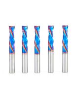 Amana tool 46172-K-5, 5-Pack CNC SC Spektra Extreme tool Life Coated Compression Spiral 3/8 D x 1-1/4 CH x 3/8 SHK x 3 Inch Long 2 Flute Router Bits