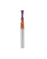 Amana tool 46211-K SC Spektra Extreme tool Life Coated Spiral Plunge 5mm Dia x 3/4 CH x 1/4 SHK 2-1/2 Inch Long Down-Cut Router Bit for Driling Shelf Pin Holes