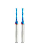 Amana tool 46225-K-2, 2-Pack SC Spektra Extreme tool Life Coated Spiral Plunge 1/8 Dia x 13/16 CH x 1/4 SHK 2-1/2 Inch Long Down-Cut Router Bits