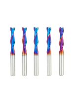 Amana tool 46315-K-5, 5 Pack SC Spektra Extreme tool Life Coated Spiral Plunge 1/4 Dia x 1 CH x 1/4 SHK 2-1/2 Inch Long Up-Cut Router Bits