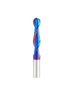 Amana tool 46384-K SC Spektra Extreme tool Life Coated Double Flute Up-Cut Bal Nose Spiral 1/4 R x 1/2 D x 2-1/8 CH x 1/2 SHK x 4 Inch Long Router Bit