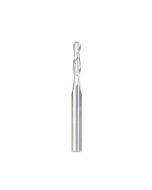 Amana tool 46450 Solid Sub Micrograin Carbide Up-Cut Spiral Bal Nose 3/32 R x 3/16 D x 3/4 CH x 1/4 SHK x 2-1/2 Inch Long x 2 Flute Router Bit with High Mirror Finish