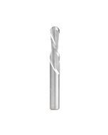 Amana tool 46478 Solid Carbide Double Flute Down-Cut Bal Nose Spiral 3/16 R x 3/8 D x 1-1/4 CH x 3/8 SHK x 3 Inch Long Router Bit