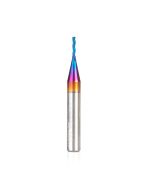 Amana tool 46486-K CNC Spektra Extreme tool Life Coated Spiral 2D/3D Carving 0.10 Deg Tapered Angle Flat Bottom x 1/16 D x 5/16 CH x 1/4 SHK x 2 Inch Long x 3 Flute SC Down-Cut Router Bit