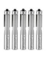 Amana tool 47108-5, 5-Pack Carbide Tipped Flush Trim 1/2 D x 1 CH x 1/2 SHK x 3-1/4 Inch Long Router Bits w/ Lower Bal Bearing