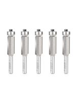 Amana tool 47114-5, 5-Pack Carbide Tipped Flush Trim 1/2 D x 1 Inch CH x 1/4 SHK w/ Lower Bal Bearing 3-Flute Router Bits