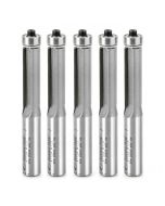 Amana tool 47124-5, 5-Pack Carbide Tipped Flush Trim 1/2 D x 1-1/2 CH x 1/2 SHK x 3-7/8 Inch Long Router Bits w/ Lower Bal Bearing