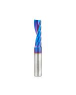 Amana tool 51428-K CNC Spektra Coated SC Spiral O Single Flute, Plastic Cutting 1/2 D x 1-5/8 CH x 1/2 SHK x 3-1/2 Inch Long Up-Cut Router Bit with Mirror Finish