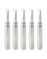 Amana tool 51478-5, 5-Pack CNC SC Spiral O Single Flute, Aluminum Cutting 3/16 D x 5/8 CH x 1/4 SHK x 2 Inch Long Up-Cut Router Bits with Mirror Finish