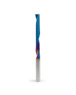 Amana tool 51646-K CNC Spektra Coated SC Spiral O Single Flute, Plastic Cutting 1/4 D x 2-1/4 CH x 1/4 SHK x 3-3/4 Inch Long Up-Cut Router Bit with Mirror Finish